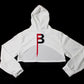 White Shrug Hoodie Signature B Logo