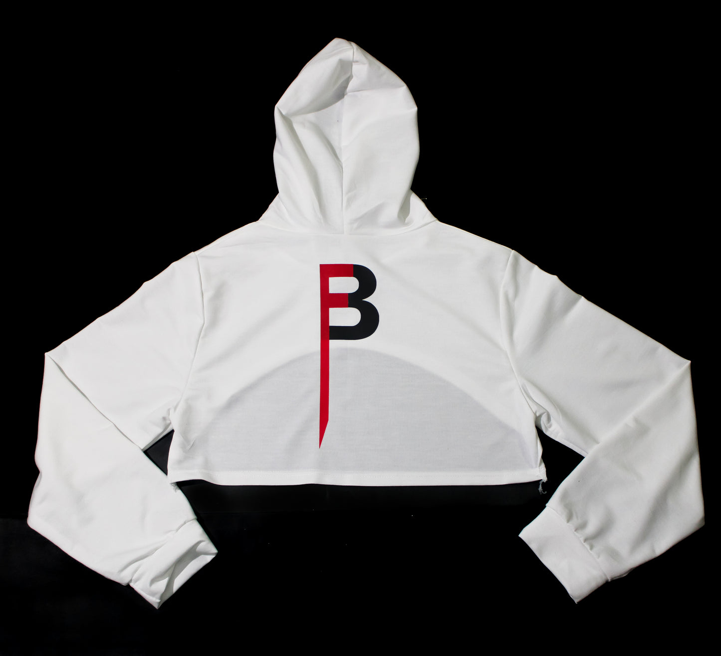 White Shrug Hoodie Signature B Logo