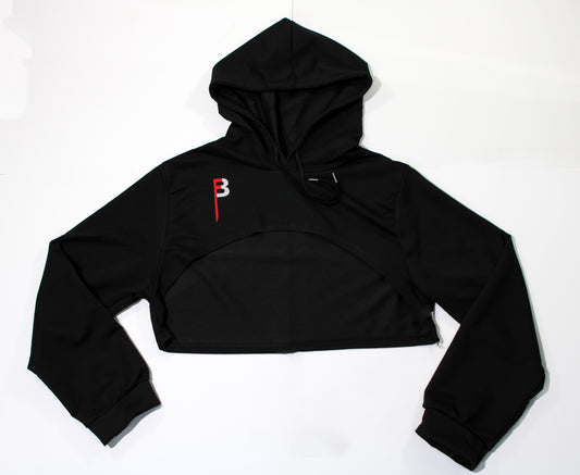 Black Shrug Hoodie Signature B Logo