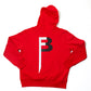 BFace Signature B Logo Red Zip Up Hoodie