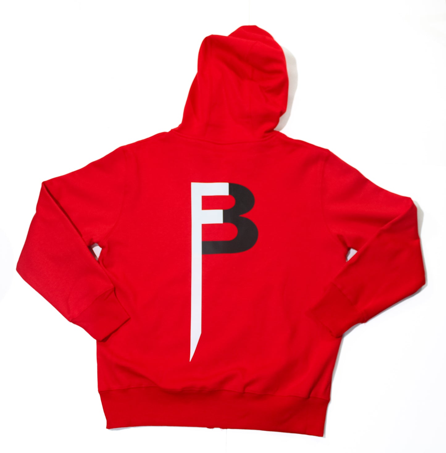 BFace Signature B Logo Red Zip Up Hoodie