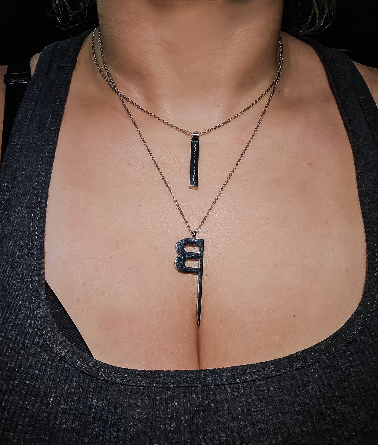 BFace Morsecode Bar Necklace